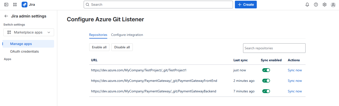 Configure Azure DevOps repositories