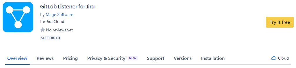 GitLab Listener on the Atlassian Marketplace