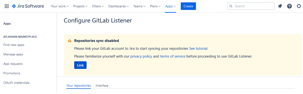 Link GitLab repositories